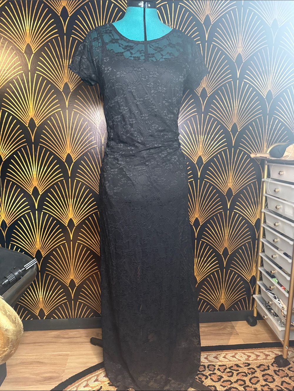 NWT Wild Fable black lace dress